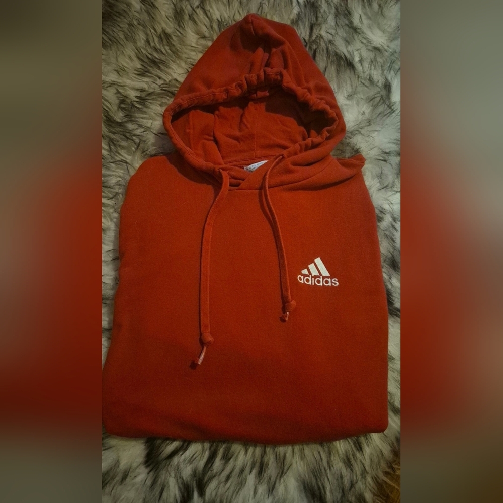 Adidas Men's Bold Red Hoodie SIZE SMALL